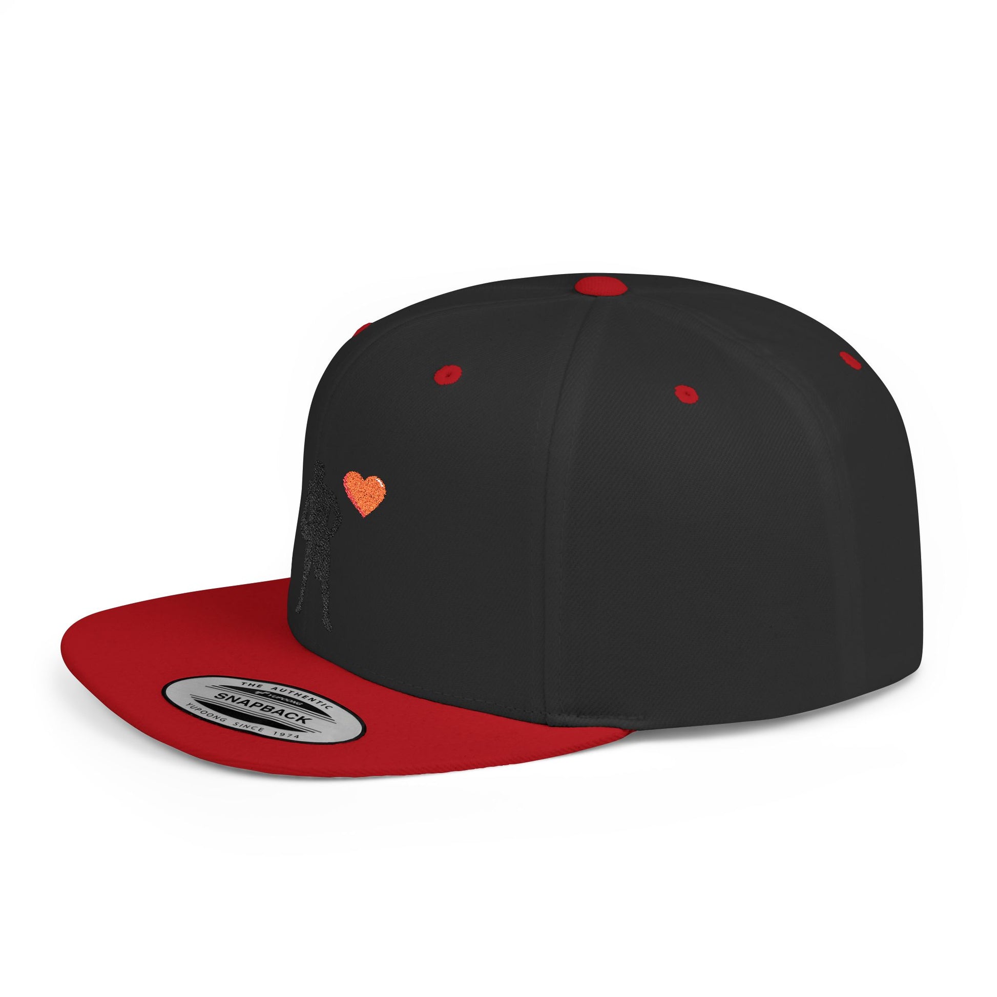 Sporty Love Flat Bill Snapback Hat – Adjustable Cap for Athletes, Casual Wear, Gifts for Sports Fans, Basketball Enthusiasts, Unique - TRV