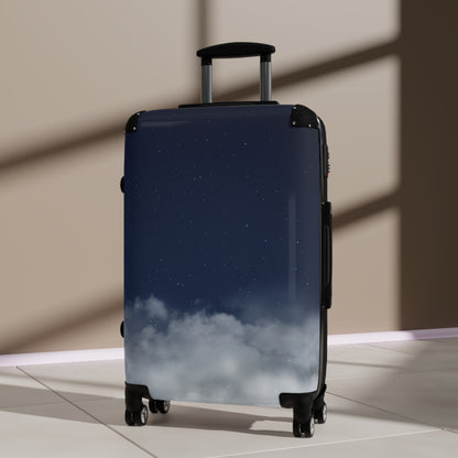 Skyline Carry-On Suitcase – Starry Night & Cloud Print Travel Luggage