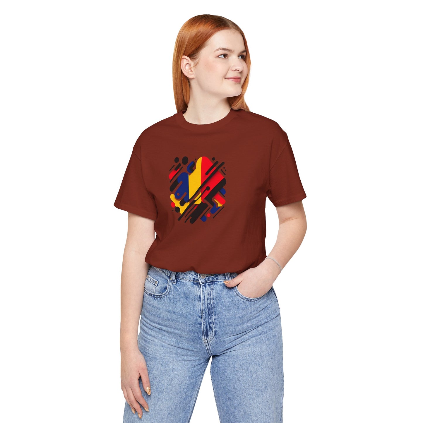 Artistic Heart Unisex Jersey Tee - Vibrant Graphic Tee, Casual Wear, Gift for Art Lovers, Birthday Surprise, Everyday Comfort - TRV