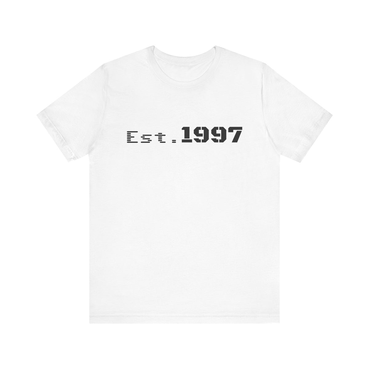 Vintage 1997 Established T-Shirt by Printify featuring classic design and comfortable fabric, perfect for casual wear.