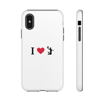 I Love Basketball Phone Case, Sporty Cell Cover, Basketball Gift for Players, Tough Cases, Love for Sports Accessories - TRV