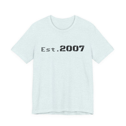 Vintage Printify Est. 2007 T-Shirt featuring a classic design with the established year printed on soft cotton fabric.