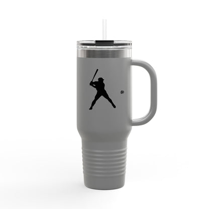 Baseball Player Silhouette 40oz Insulated Travel Mug