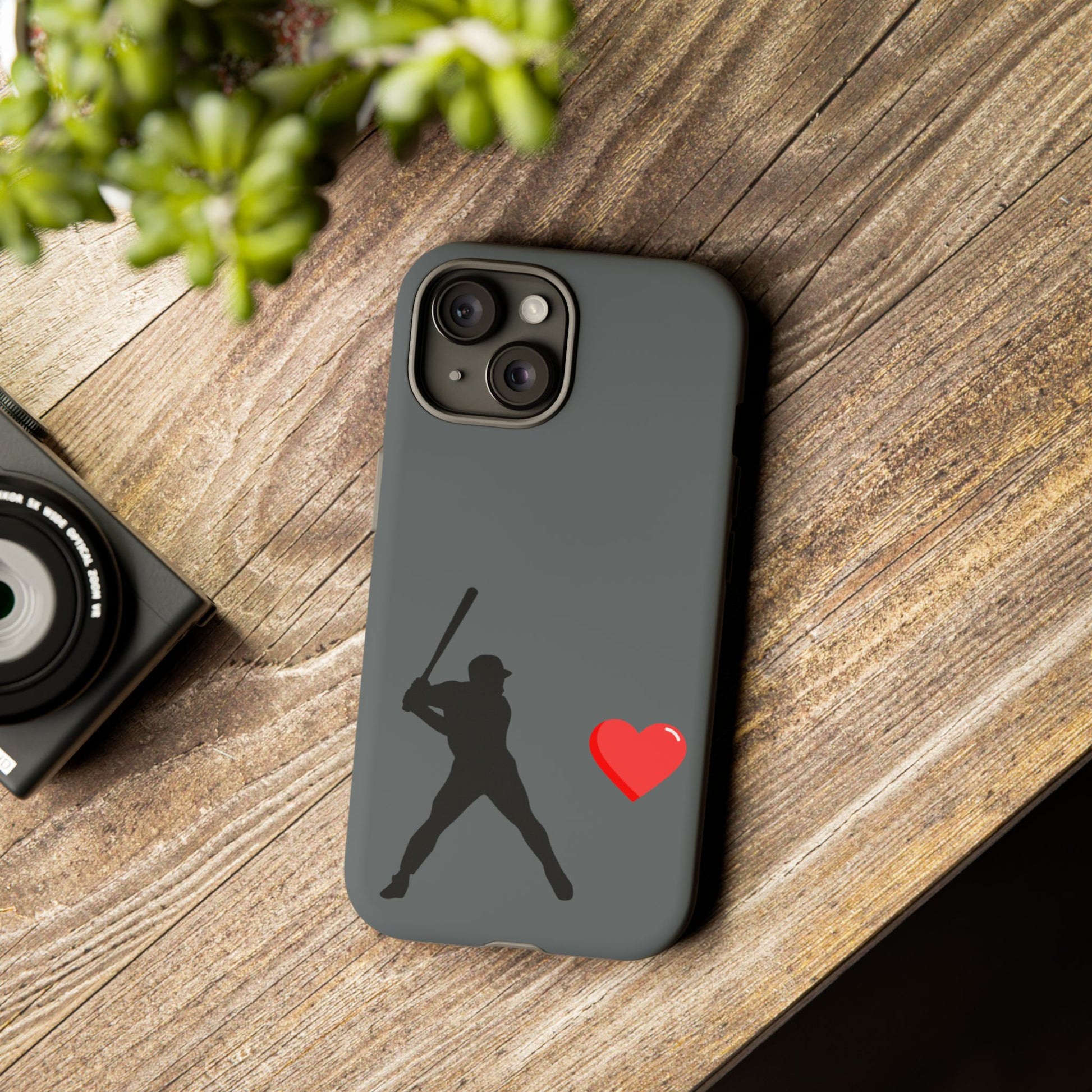 Printify Baseball Love phone case featuring sports-themed design, durable protective cover for sports lovers and Father's Day gift.
