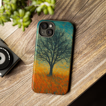 Artistic Phone Case with Tree Design, Nature Lover Gift, Unique Phone Cover, Holiday Present, Eco-friendly Tech Accessories - TRV