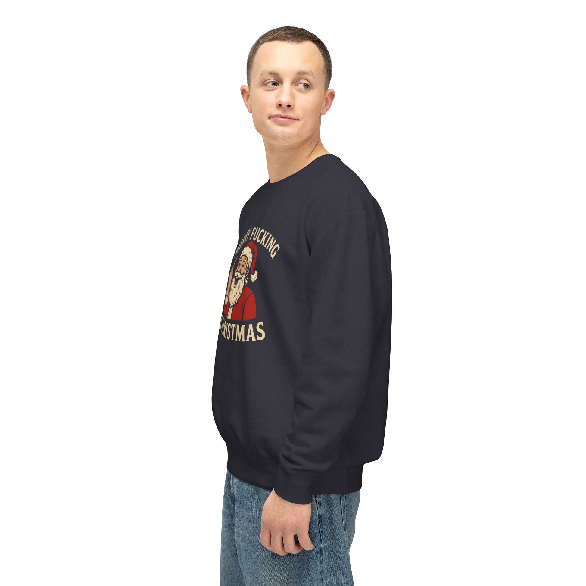 Merry Christmas Sweatshirt, Funny Holiday Crewneck, Unisex Gift, Christmas Apparel, Sarcastic Sweatshirt, Unique Holiday Clothing - TRV