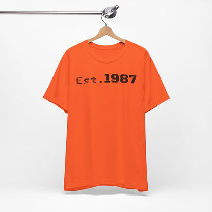 Est. 1987 Unisex Tee - Vintage Style Shirt, 80s Birth Year Gift, Casual Wear, Birthday T-Shirt, Retro Graphic Tee