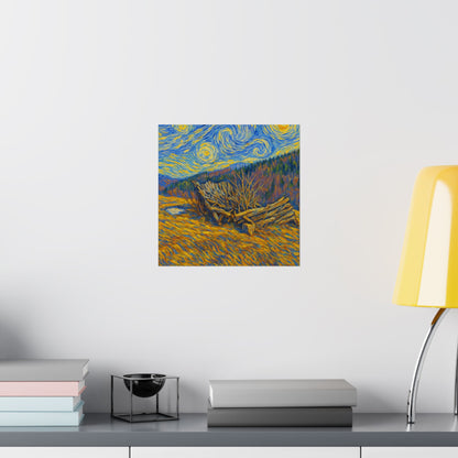 Matte Vertical Posters of Starry Night - Art Print for Home Decor, Wall Art, Gift for Art Lovers, Bacground for Celebrations - TRV