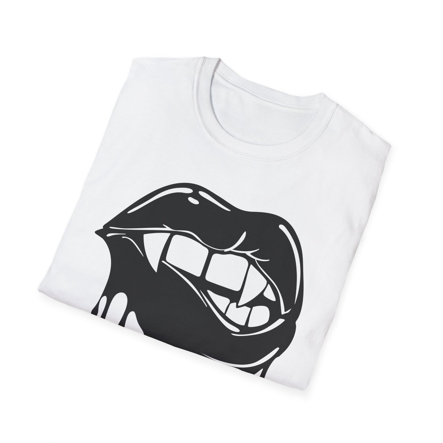 Edgy Graphic Unisex T-Shirt - Dripping Mouth Design, Cool Tee, Trendy Shirt, Hipster Top, Streetwear, Alternative Fashion, Holiday Gift