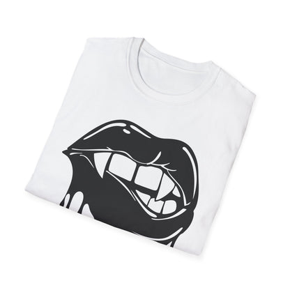 Edgy Graphic Unisex T-Shirt - Dripping Mouth Design, Cool Tee, Trendy Shirt, Hipster Top, Streetwear, Alternative Fashion, Holiday Gift