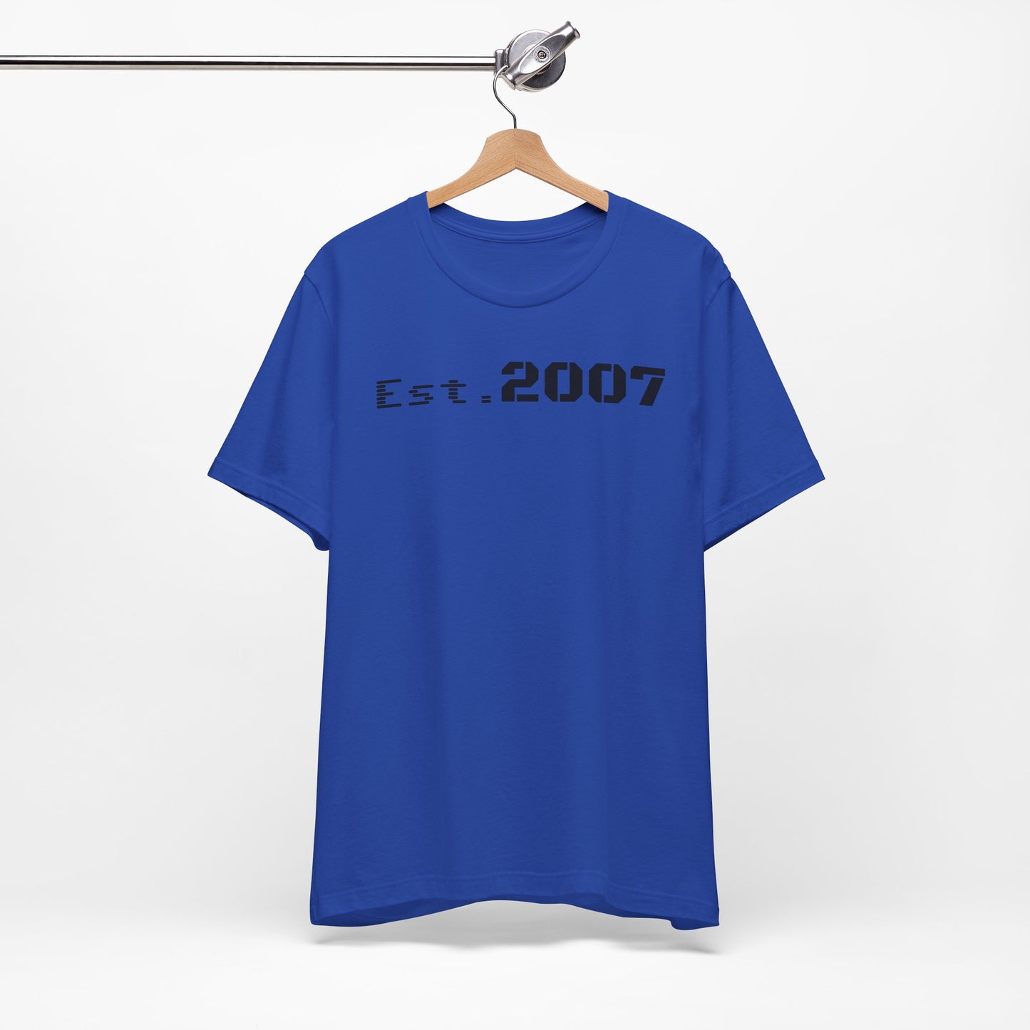Unisex Casual Tee with Established 2007, Vintage T-Shirt, Anniversary Gift, Birthday Shirt, Year Established Top