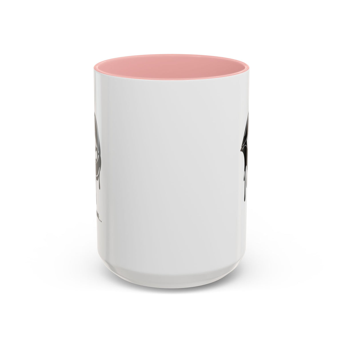 Black Dripping Lips accent coffee mug with bite graphic, available in 11oz and 15oz sizes, by Printify.