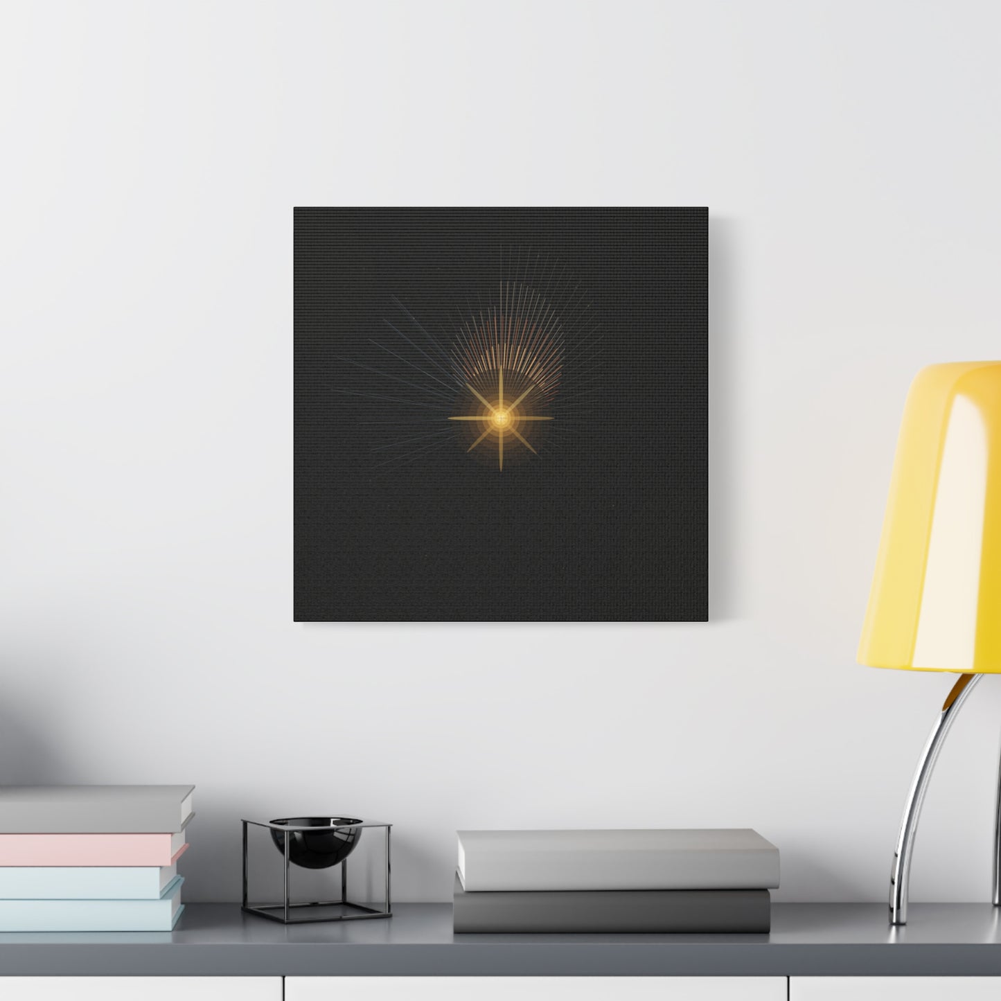 Abstract Golden Starburst Canvas
