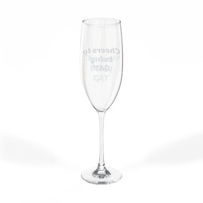 Engraved 8oz Champagne Flute — Personalized Wedding & Celebration Glass