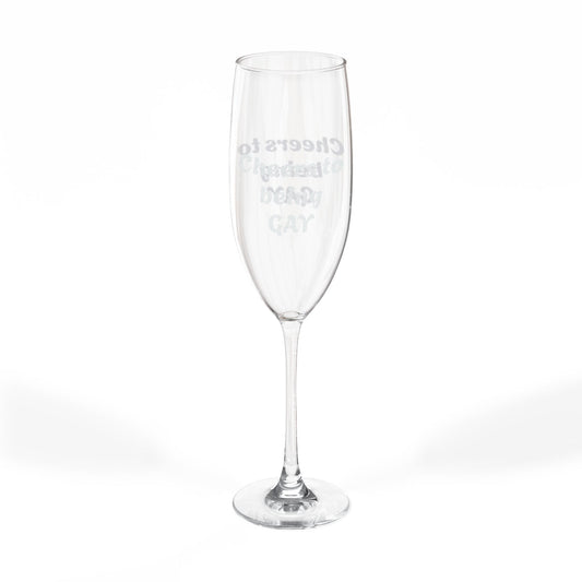 Engraved 8oz Champagne Flute — Personalized Wedding & Celebration Glass
