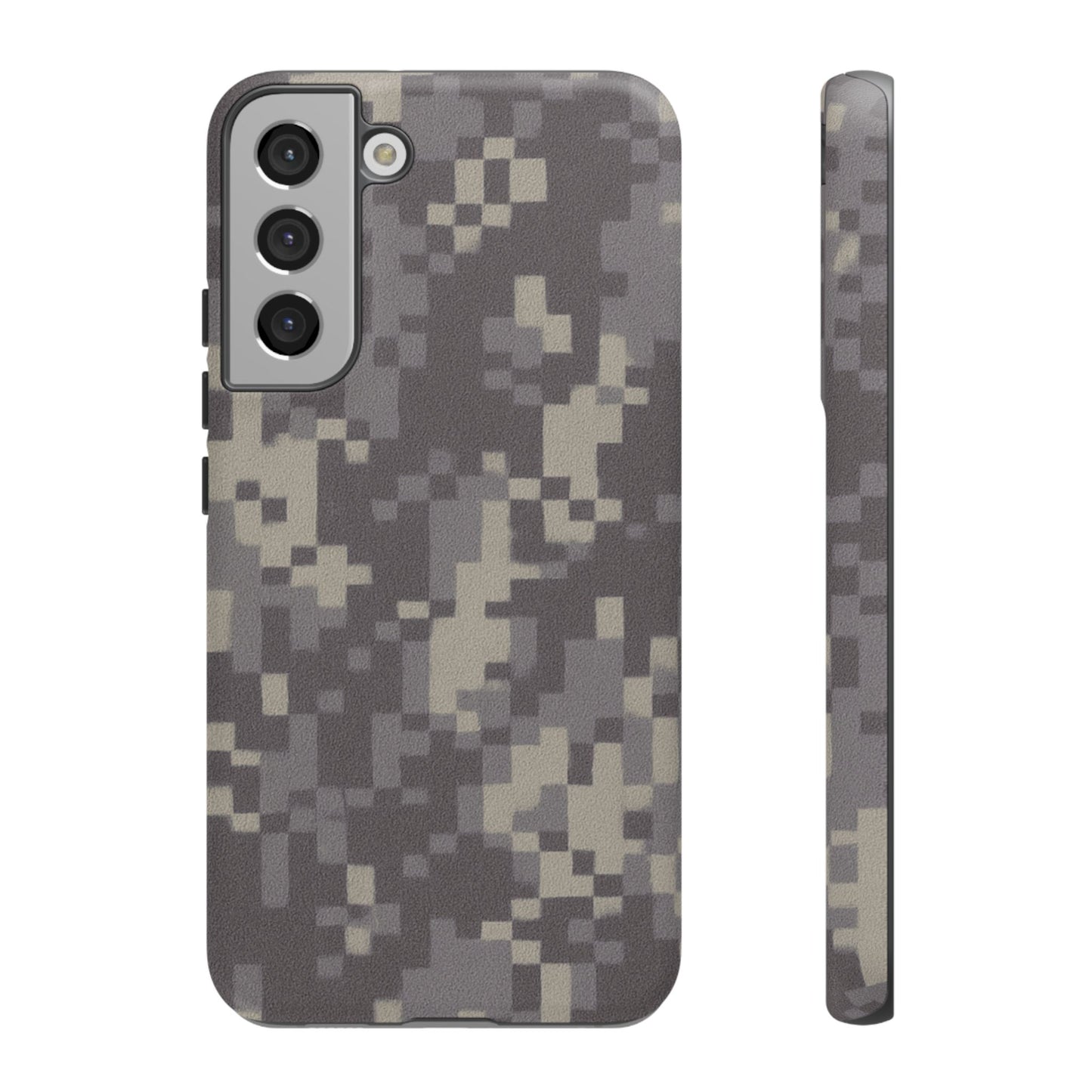 Camouflage tough phone case by Printify with rugged digital camo pattern, designed for durable smartphone protection.
