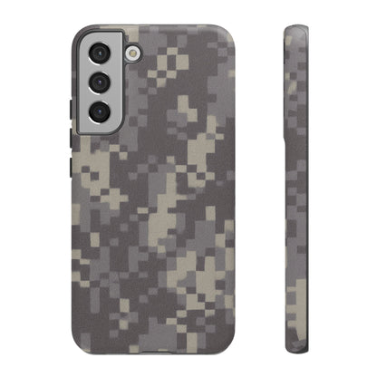 Camouflage tough phone case by Printify with rugged digital camo pattern, designed for durable smartphone protection.