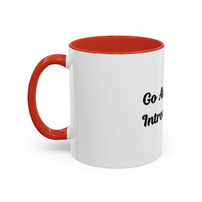 Introvert Coffee Mug - Go Away, I'm Introverting - Black Accent for Relaxing Moments - TRV