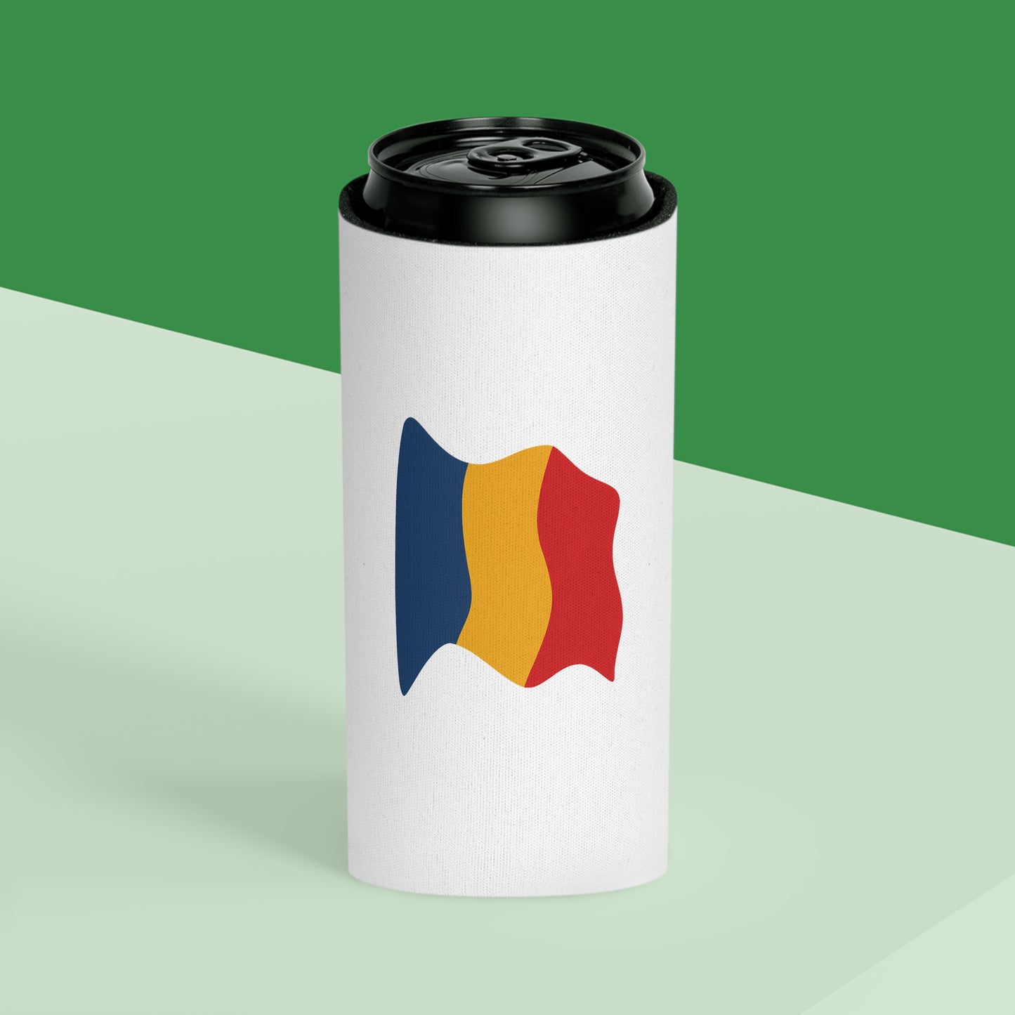 Romania Flag Can Cooler - Fun Drink Insulator, Perfect for Parties, BBQs, Sporting Events, Patriotic Celebrations, Golf Outings - TRV