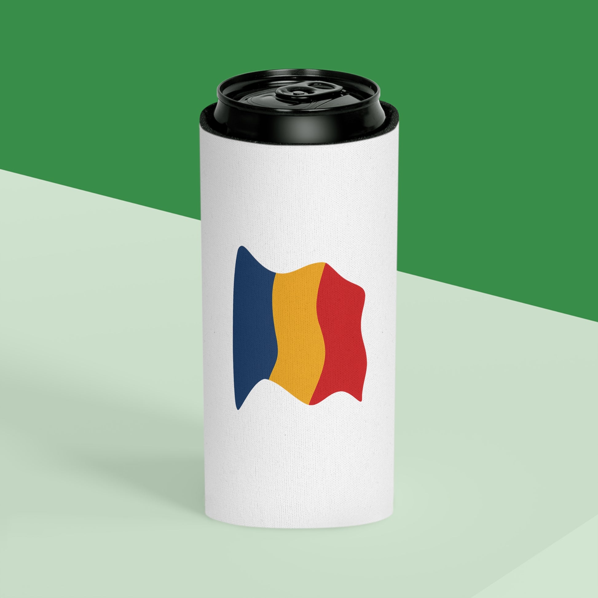 Romania Flag Can Cooler - Fun Drink Insulator, Perfect for Parties, BBQs, Sporting Events, Patriotic Celebrations, Golf Outings - TRV