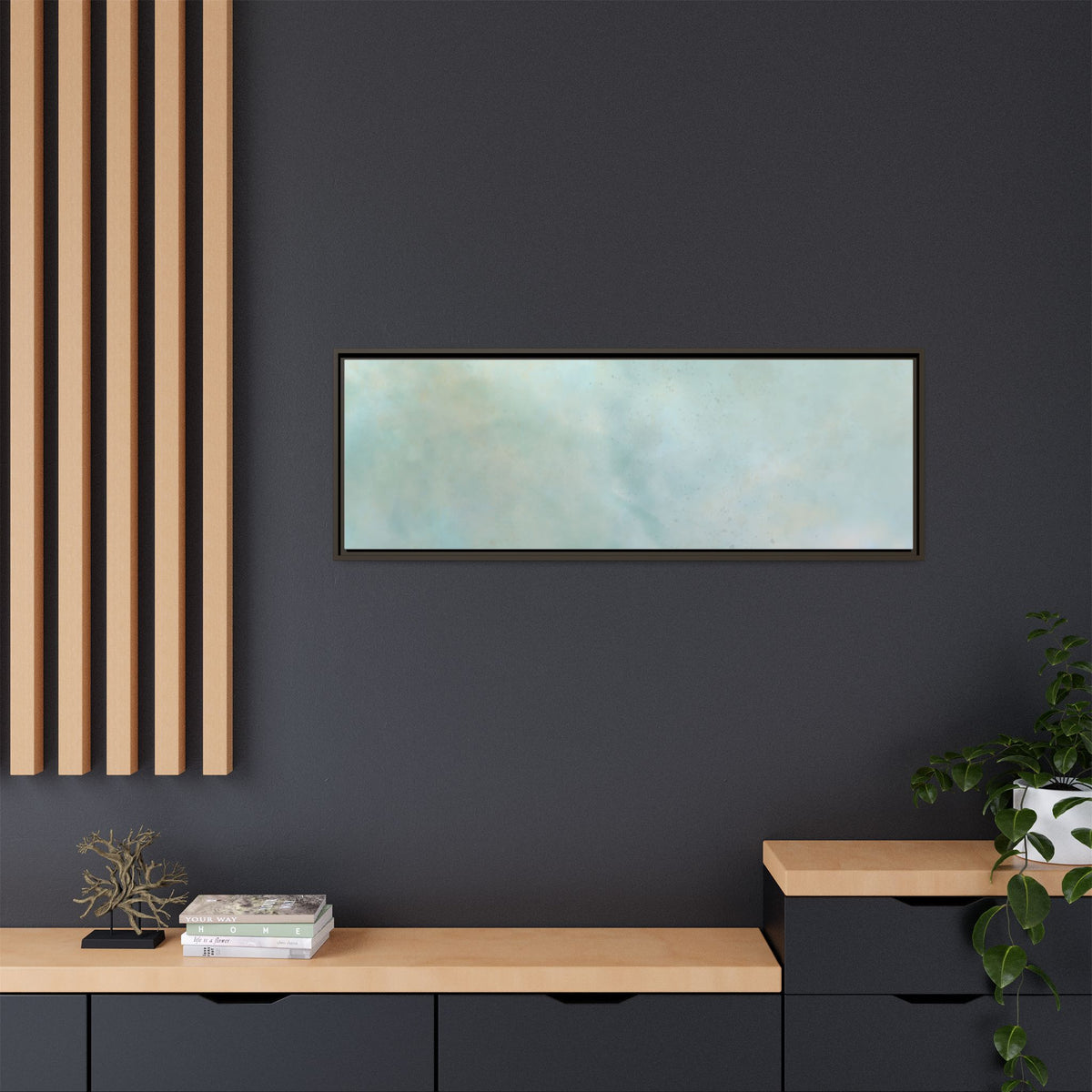 Soft abstract pastel watercolor design on matte canvas by Printify, showcasing a calming and artistic wall decor piece.