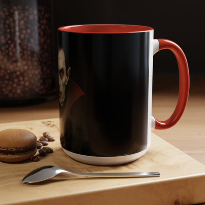 Gothic Dracula Vampire Accent Coffee Mug | Spooky Halloween Gift, Unique Home Decor, Collector's Mug, Coffee Lover's Gift