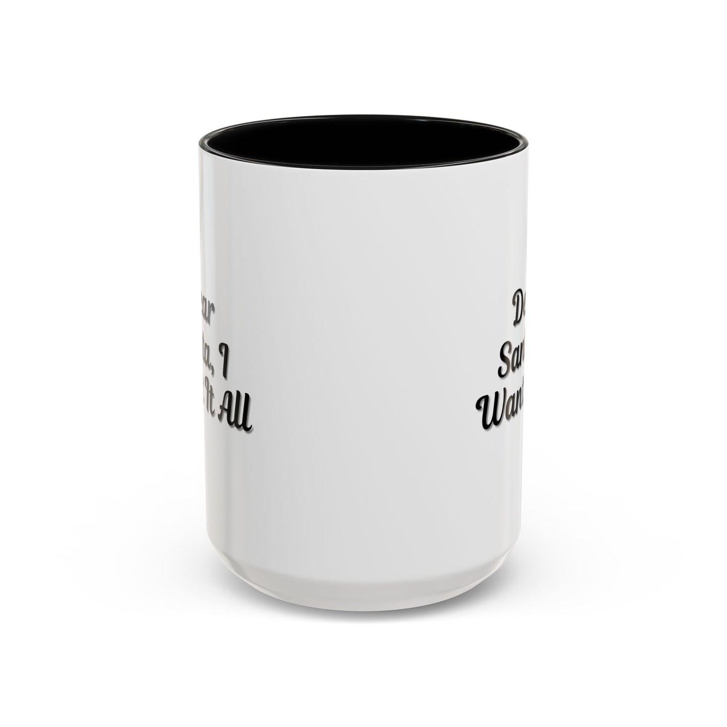 Dear Santa Accent Coffee Mug - Fun Holiday Mug for Christmas Enthusiasts