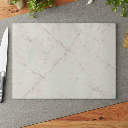 Marble-Print Glass Cutting Board — Elegant Kitchen Prep Surface