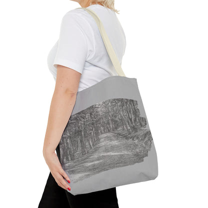 Scenic Path Tote Bag, Reversible Tote, Eco-Friendly Shopper, Outdoor Adventure Bag, Gift for Nature Lovers, Stylish Carryall - TRV