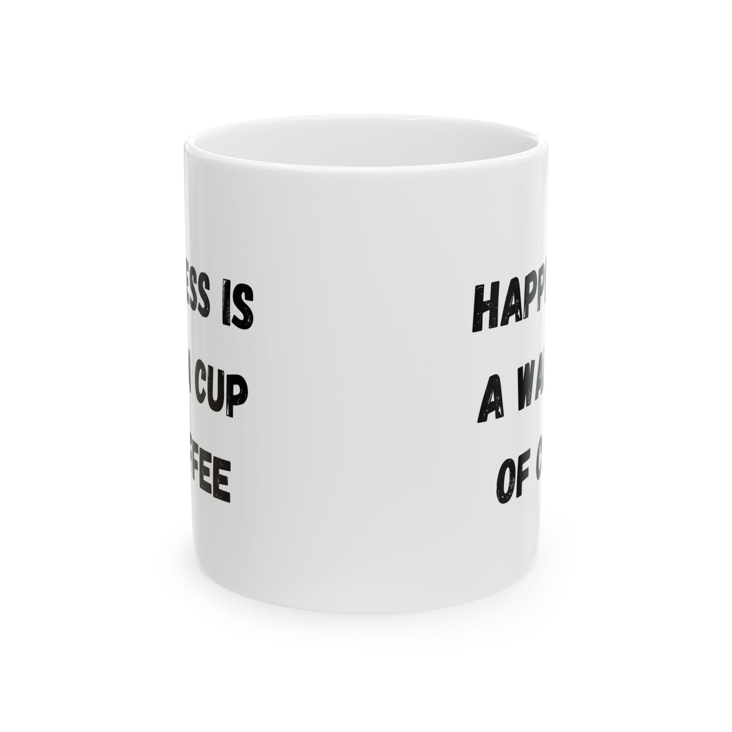 Inspirational Ceramic Coffee Mug - Happiness is a Warm Cup of Coffee - Perfect Gift for Coffee Lovers - TRV