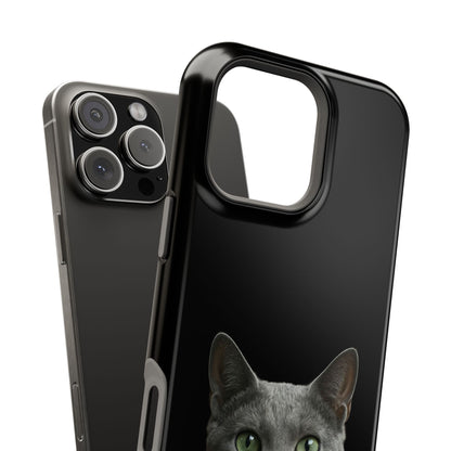Russian Blue Cat Phone Case — Magnetic Impact-Resistant iPhone Cover