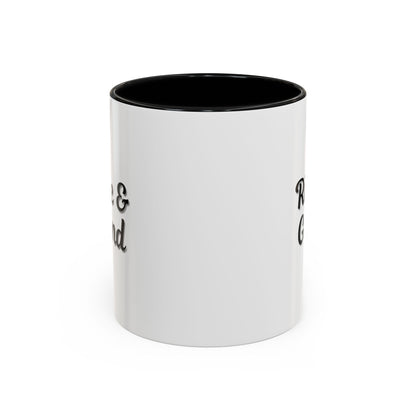 Motivational Rise & Grind Coffee Mug, Black Accent Mug, Daily Inspiration, Gift for Coffee Lovers, 11oz 15oz Ceramic Cup