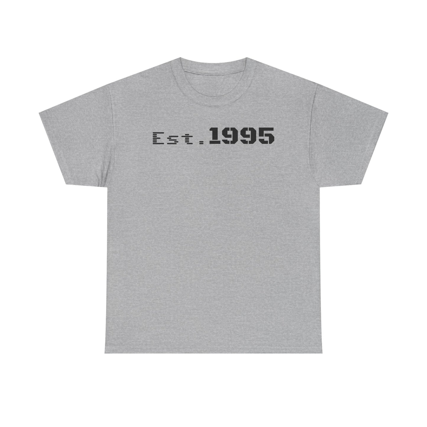 Unisex Heavy Cotton Tee - Est. 1995, Vintage Birthday Gift, Customizable Tee, Retro Unisex Shirt, Casual Everyday Wear