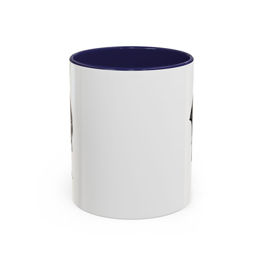 Black ceramic coffee mug with dripping lips bite graphic, 11oz or 15oz, featuring a bold print design by Printify.