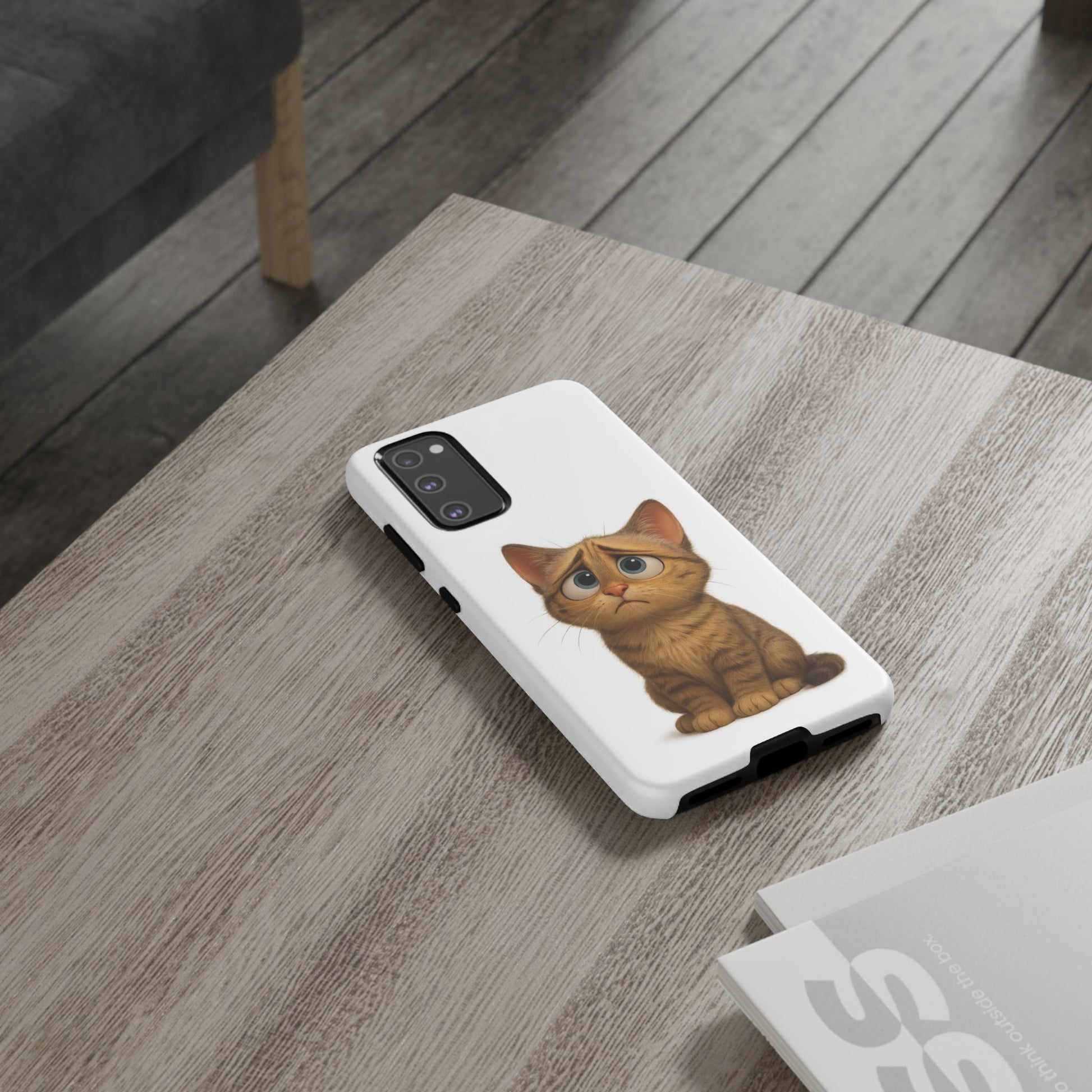Cute Cat Phone Case, Funny Kitty Case, Animal Lover Gift, Cat Lover Accessory, Unique Cat Design Case, Pet Mom Gift - TRV