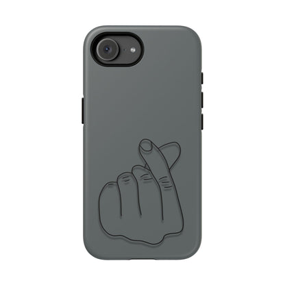 Silicone Phone Case, embossed Korean finger heart design - view 55