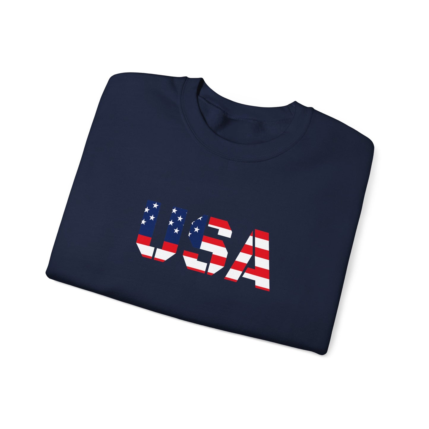 USA Flag Unisex Crewneck Sweatshirt, Cozy Apparel, Casual Wear, Independence Day Gift, Americana Style
