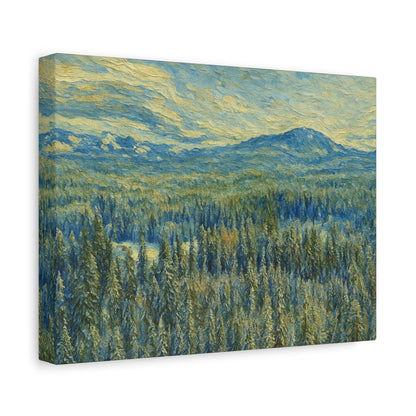 Scenic Landscape Canvas Print, Rustic Home Decor, Wall Art for Nature Lovers, Gift for Art Enthusiasts, Serene Forest Artwork - TRV