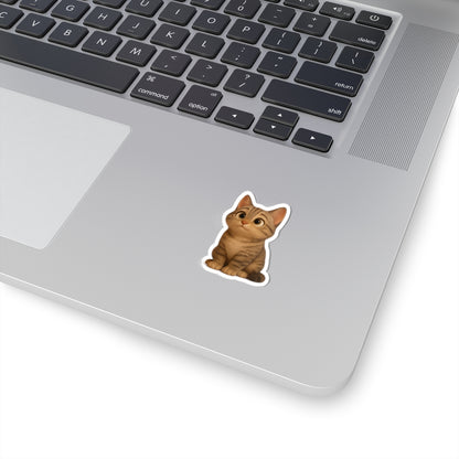 Adorable Cat Kiss-Cut Stickers, Cute Cat Decor, Pet Lover Gifts, Laptop Stickers, Kids' Room Decor - TRV