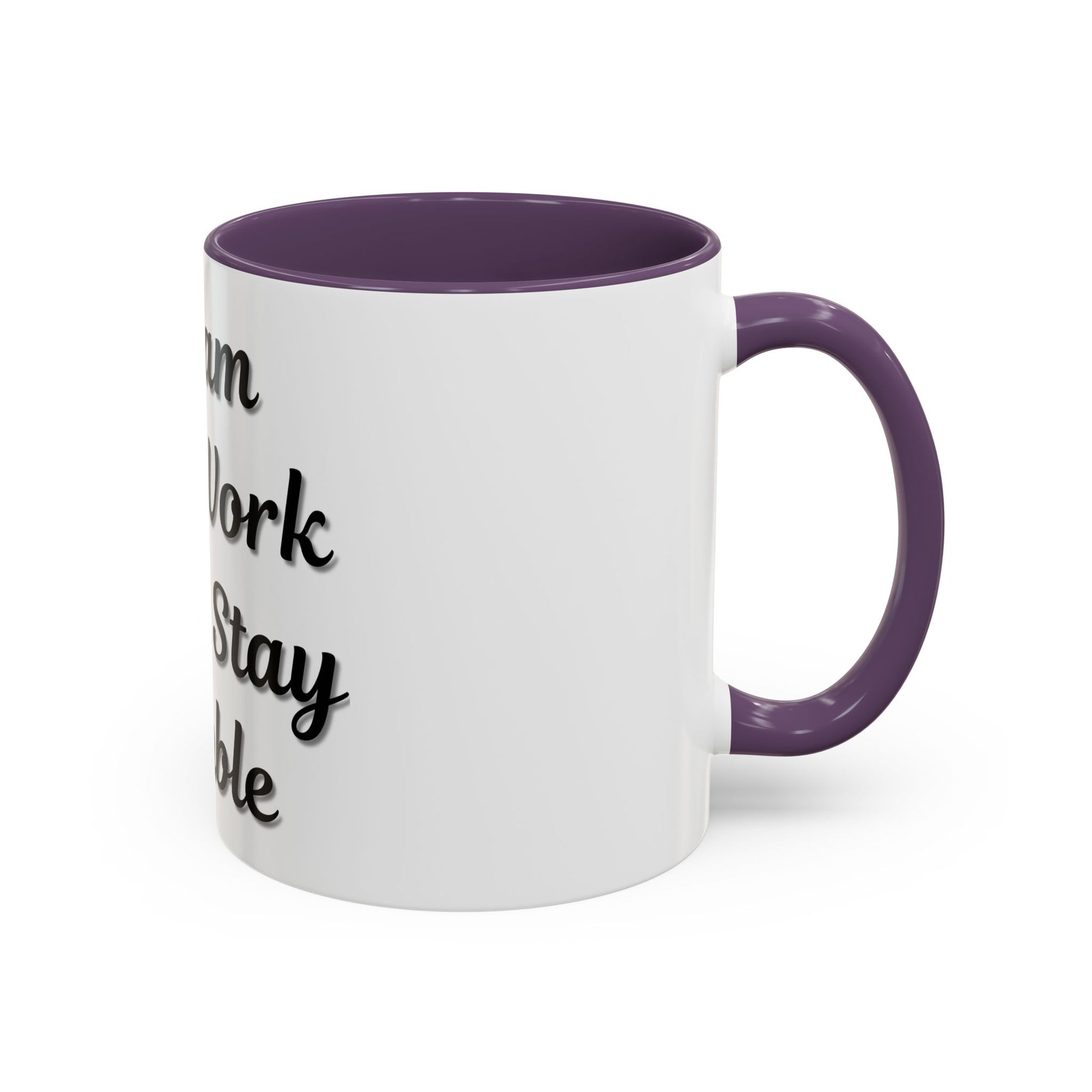 Inspirational Accent Coffee Mug - "Dream Big, Work Hard, Stay Humble" - Motivational 11/15oz - TRV