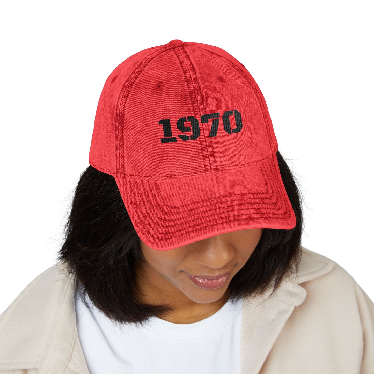 Vintage Embroidered Cap, Retro Baseball Hat, 70s Style Headwear, Gift for Dad, Casual Fashion Accessory - TRV
