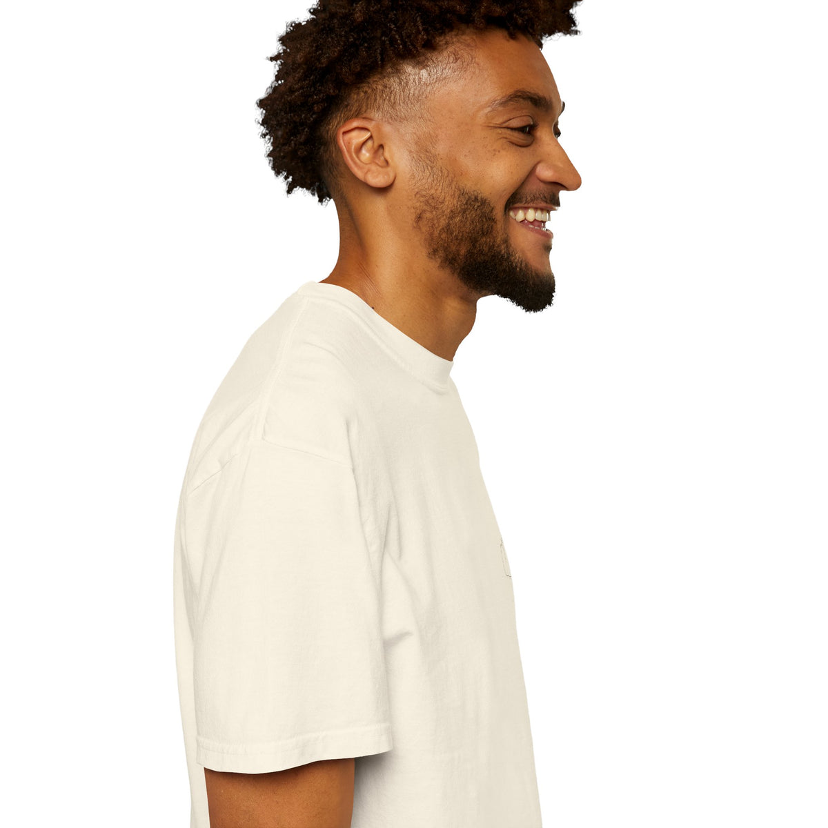 Black T-shirt with a minimal white finger heart graphic, stylish Printify minimal heart graphic tee for casual wear.