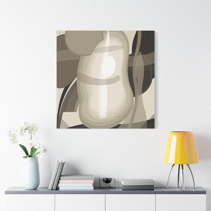 Abstract Neutral Pear Still Life Canvas