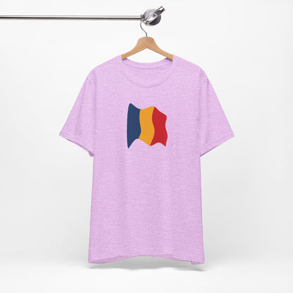 Romanian Flag Unisex Short Sleeve Tee, Casual Shirt, Travel T-Shirt, Gift for Romanians, Summer Outfit, Everyday Wear