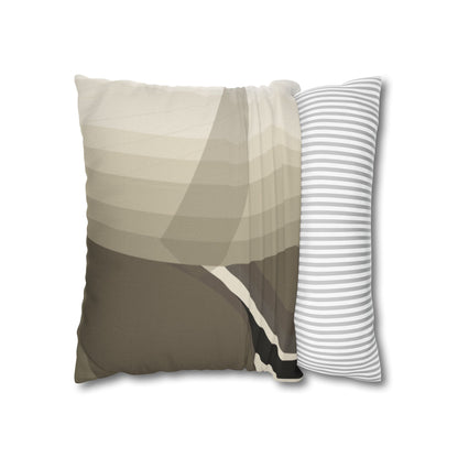 Abstract Neutral Leaf Artwork Pillowcase | Square Pillowcase