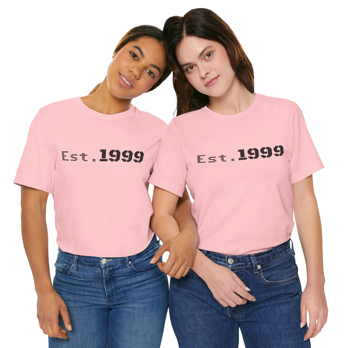 Vintage minimalist Est. 1999 T-shirt by Printify featuring a clean design and classic birth year print on soft fabric.