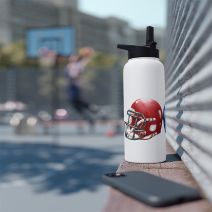 Sporty Stainless Steel Water Bottle with Unique Football Helmet Design | Ideal for Athletes, Gym Lovers, Sports Events, Hydration on the Go