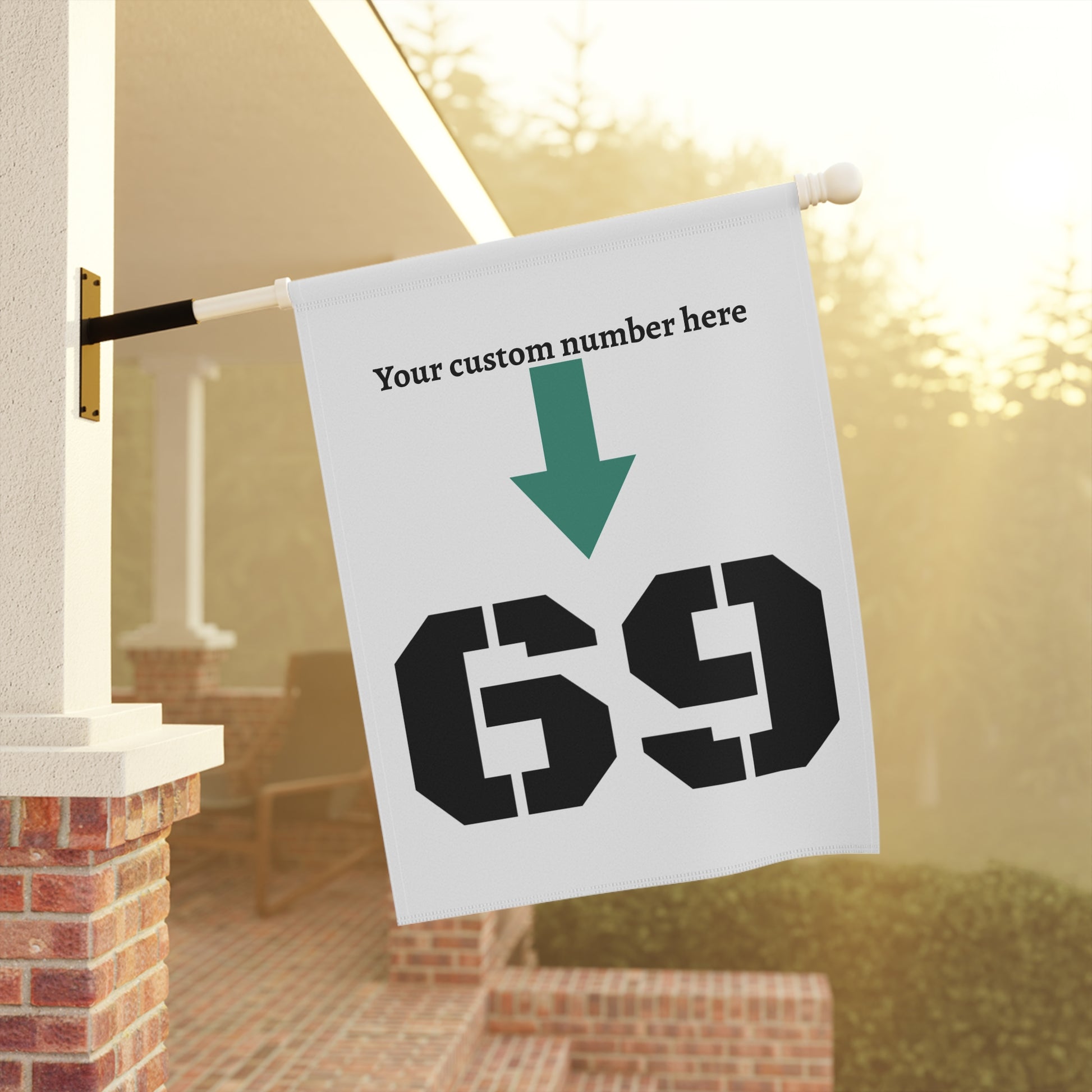 Customizable Garden Banner | Personalized House Decor | Outdoor Signage, Garden Party Decoration, Home Entrance Banner, Custom Number [...] - TRV