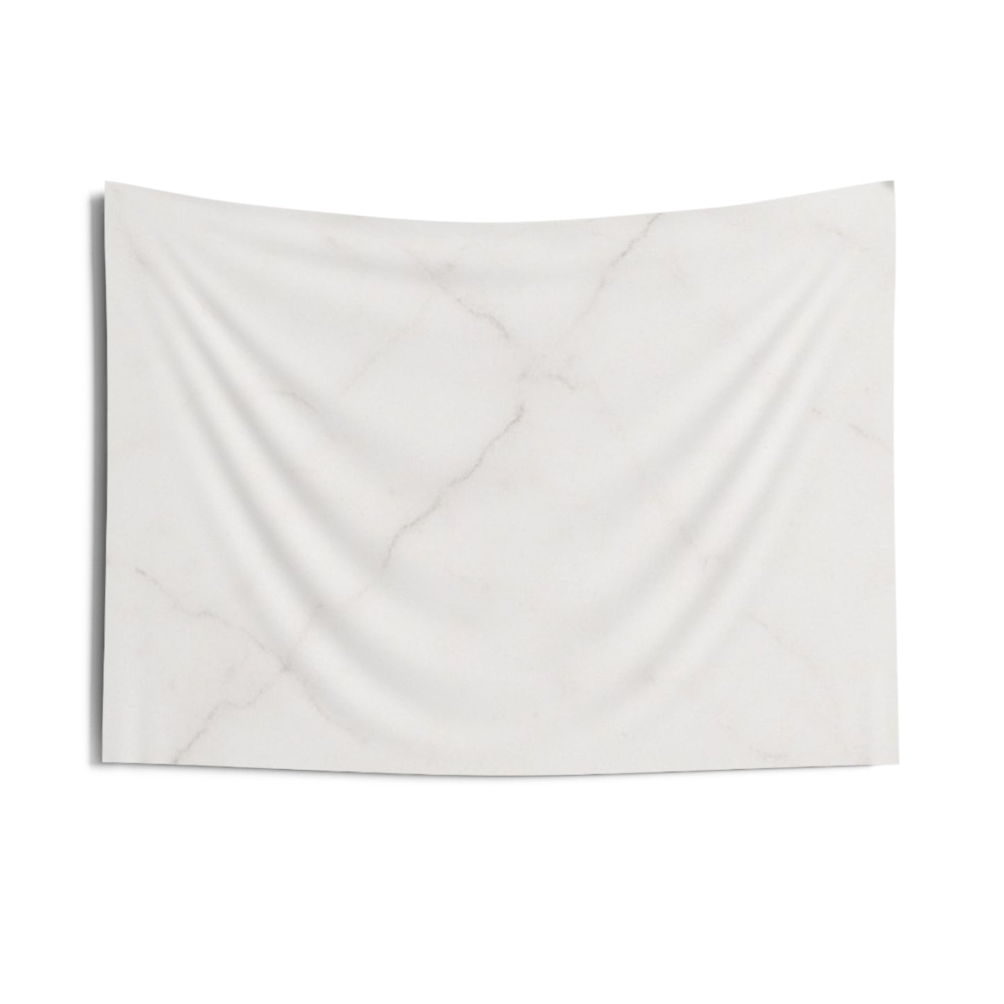Marble Texture Wall Tapestry — Minimal White Marble Print Indoor Decor