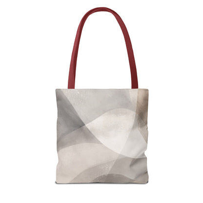 Neutral Abstract Watercolor Waves Tote Bag | All-Over Print